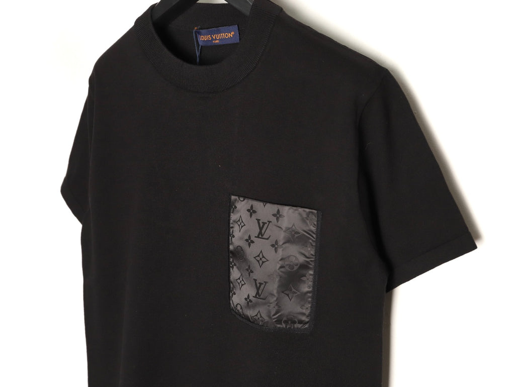 Louis Vuitton Jacquard Panel Short-Sleeve T-Shirt - Black