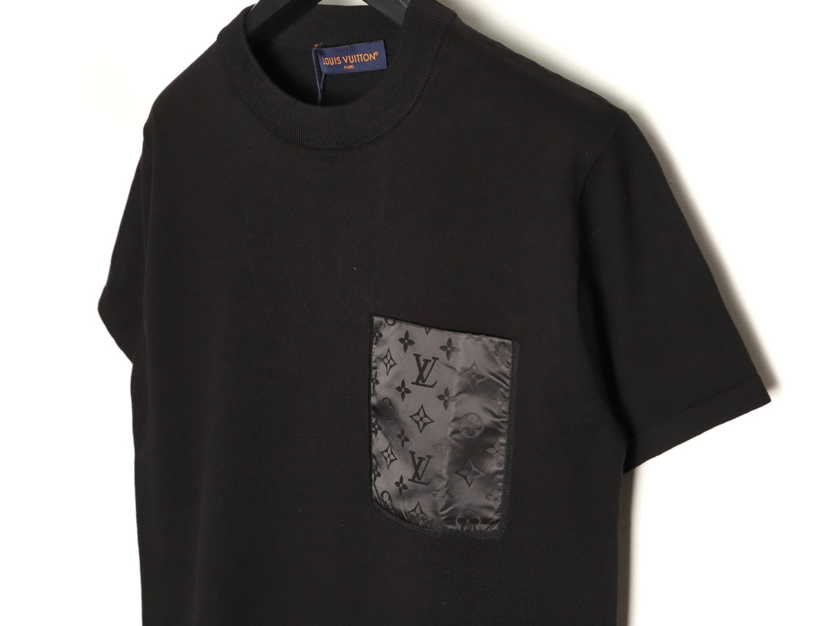 Louis Vuitton Jacquard Panel Short-Sleeve T-Shirt - Black