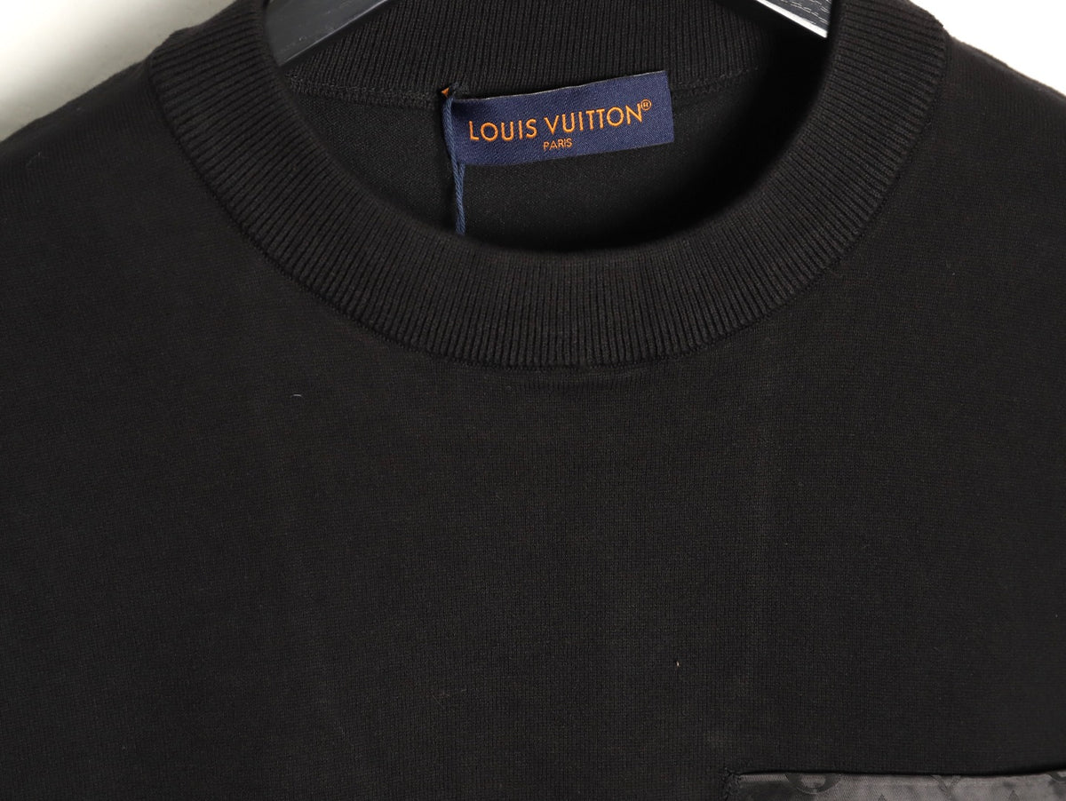 Louis Vuitton Jacquard Panel Short-Sleeve T-Shirt - Black