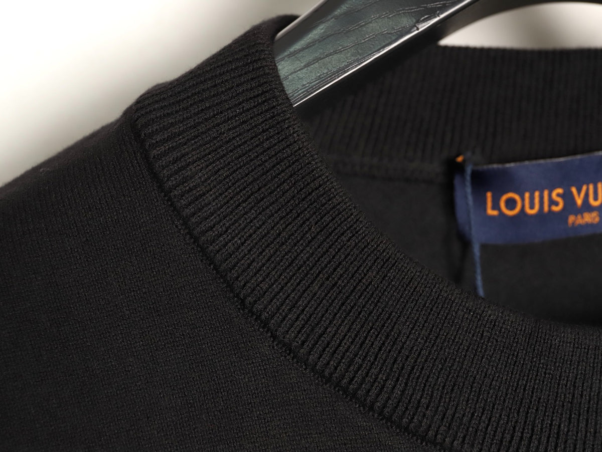 Louis Vuitton Jacquard Panel Short-Sleeve T-Shirt - Black