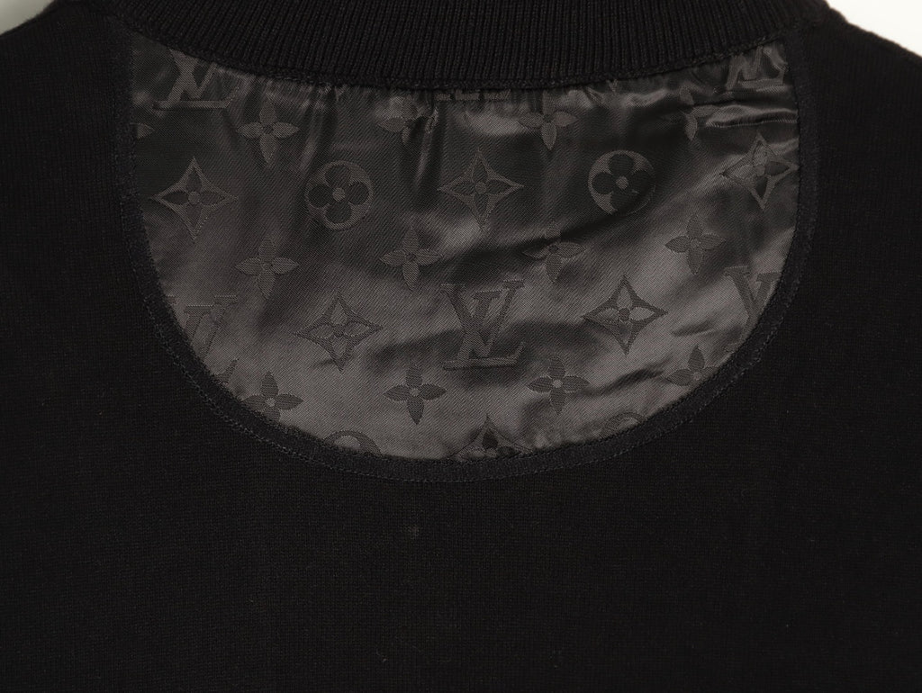 Louis Vuitton Jacquard Panel Short-Sleeve T-Shirt - Black