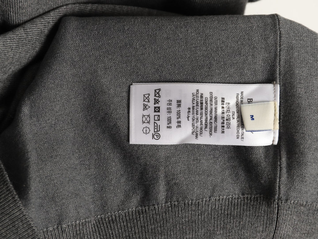 Burberry Equestrian Knight Short-Sleeve Knit Top - Gray