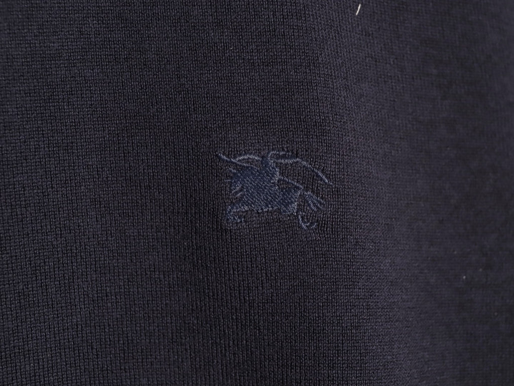 Burberry Equestrian Knight Short-Sleeve Knit Top - Black