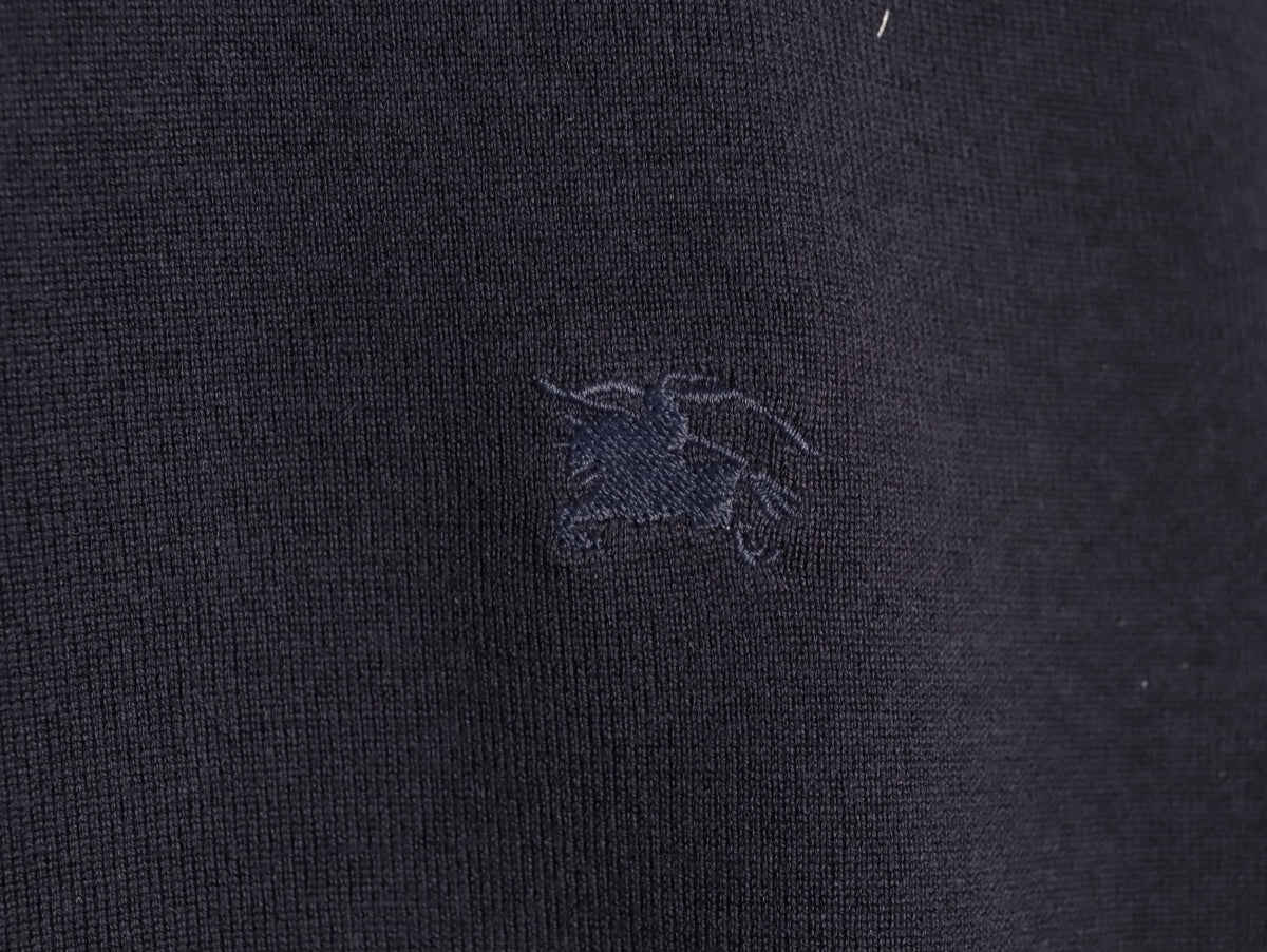 Burberry Equestrian Knight Short-Sleeve Knit Top - Black