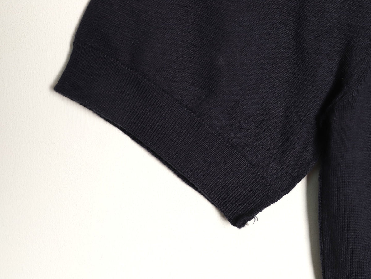 Burberry Equestrian Knight Short-Sleeve Knit Top - Black