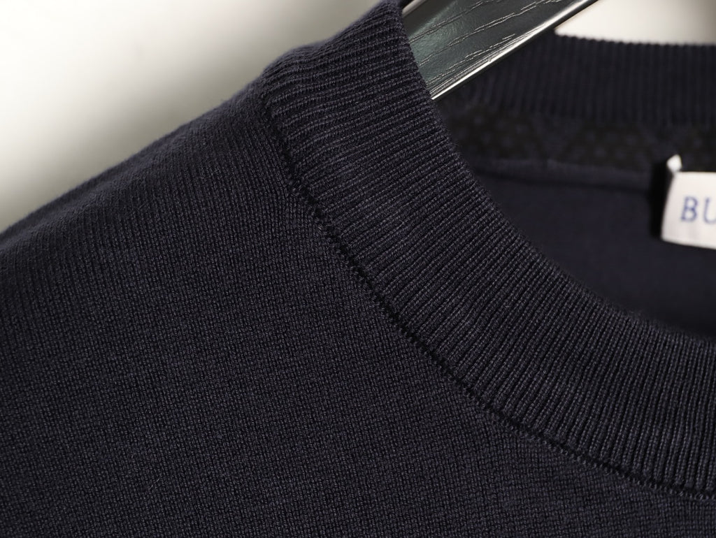 Burberry Equestrian Knight Short-Sleeve Knit Top - Black