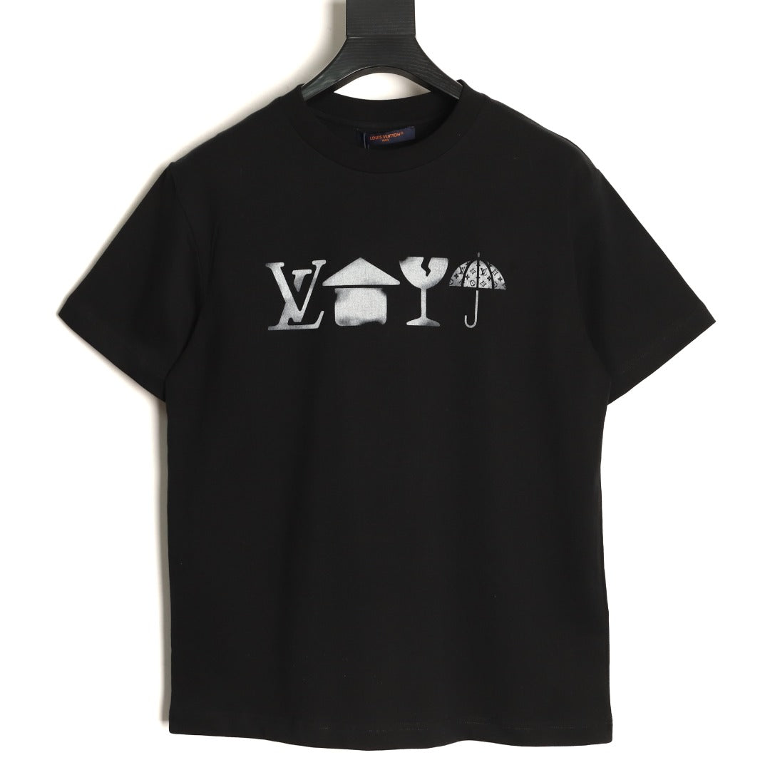 Louis Vuitton Four-Element Graphic T-Shirt - Black