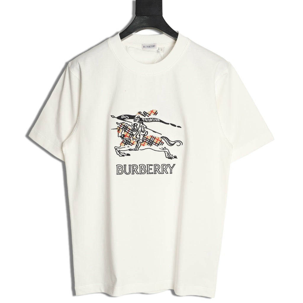 Burberry Equestrian Knight Sketch Graphic T-Shirt - Off-White