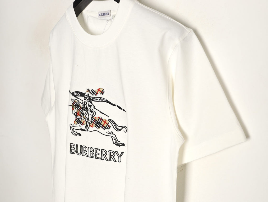 Burberry Equestrian Knight Sketch Graphic T-Shirt - Off-White