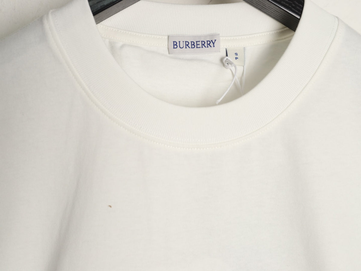 Burberry Equestrian Knight Sketch Graphic T-Shirt - Off-White