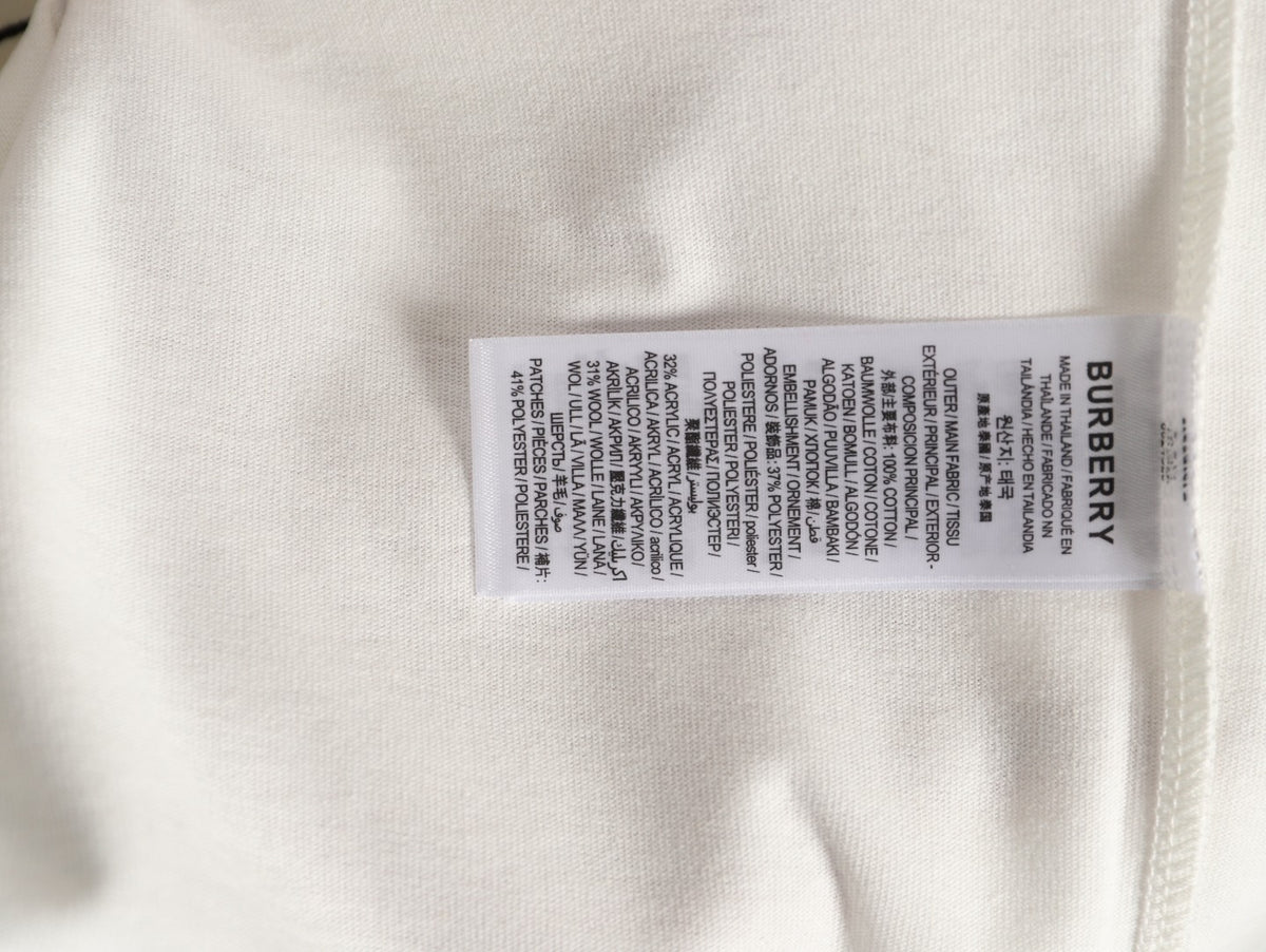 Burberry Equestrian Knight Sketch Graphic T-Shirt - Off-White