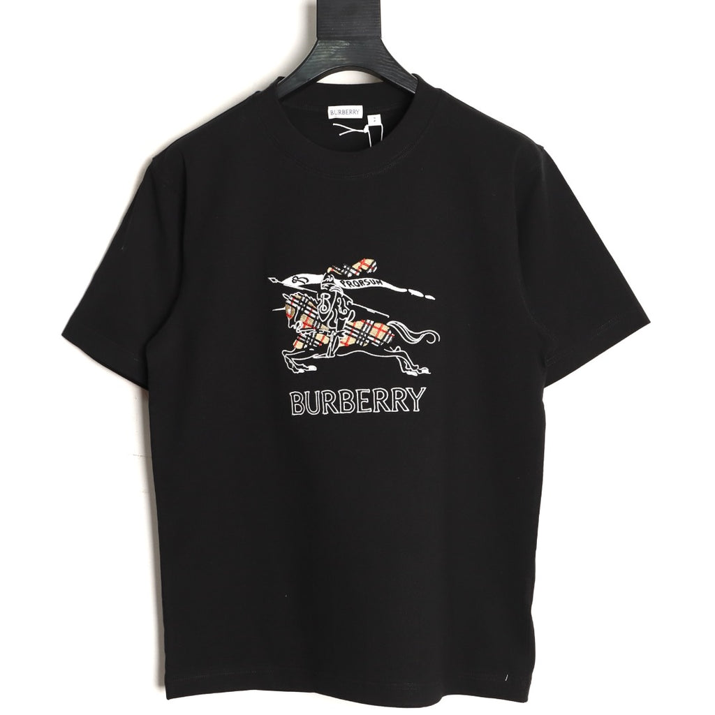 Burberry Equestrian Knight Sketch Graphic T-Shirt - Black