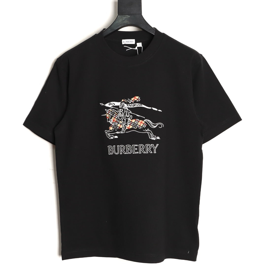 Burberry Equestrian Knight Sketch Graphic T-Shirt - Black
