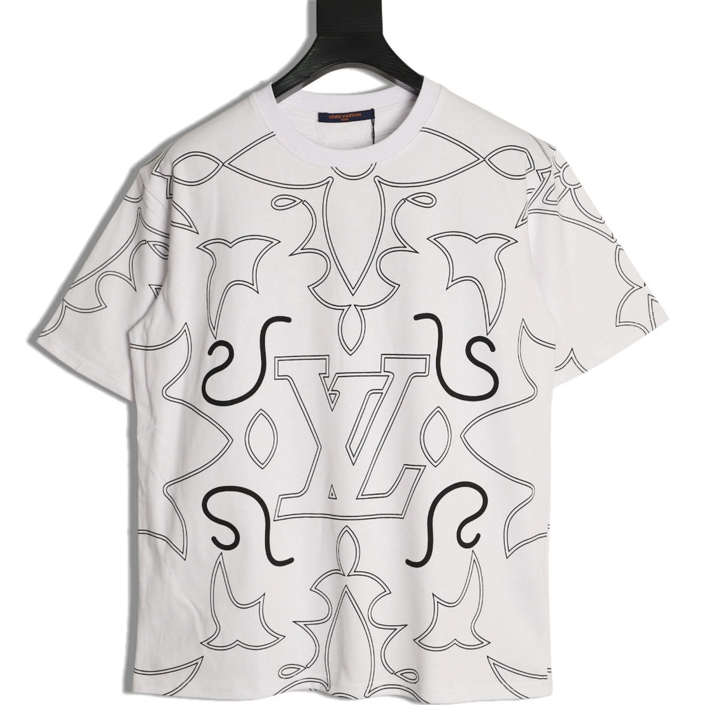 Louis Vuitton Monogram Outline Graphic T-Shirt - White