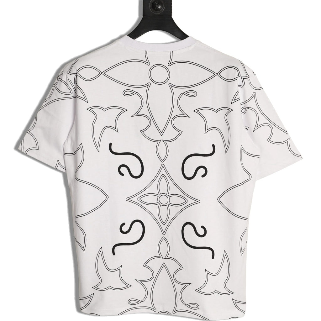 Louis Vuitton Monogram Outline Graphic T-Shirt - White