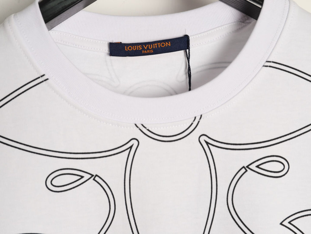 Louis Vuitton Monogram Outline Graphic T-Shirt - White