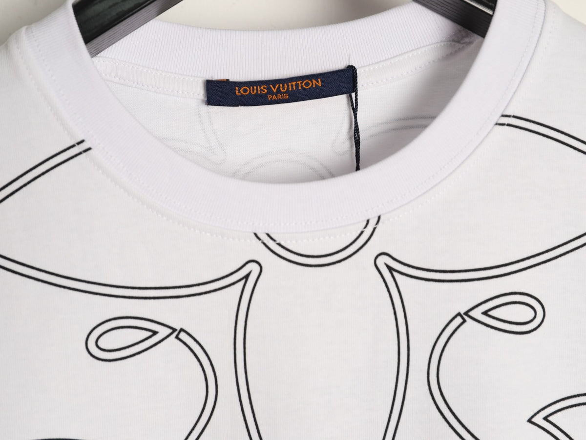 Louis Vuitton Monogram Outline Graphic T-Shirt - White