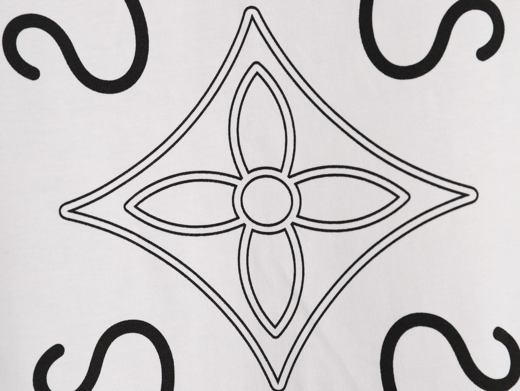 Louis Vuitton Monogram Outline Graphic T-Shirt - White