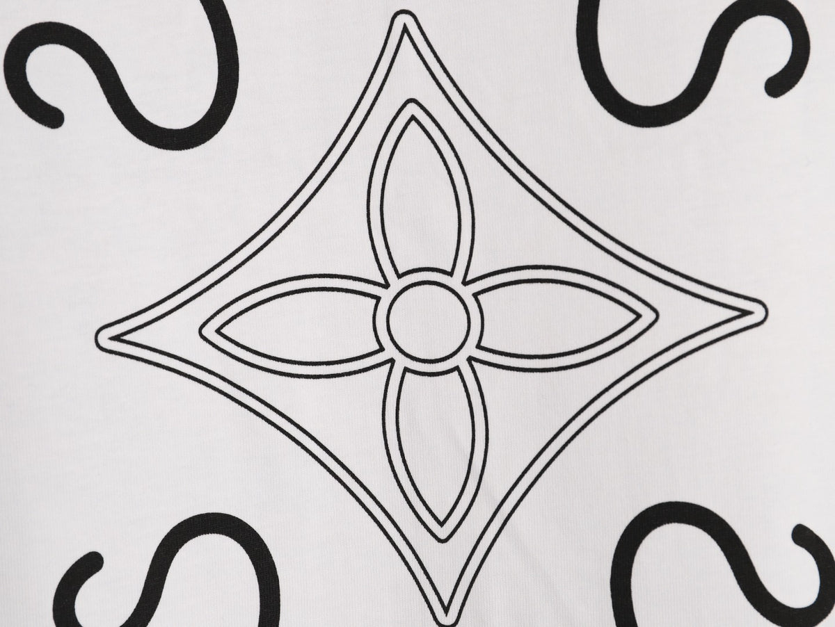 Louis Vuitton Monogram Outline Graphic T-Shirt - White