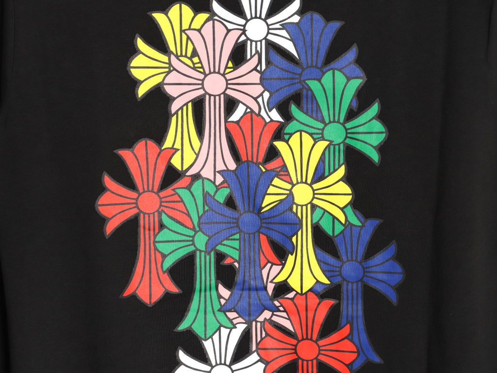 Chrome Hearts Multicolor Cross Graphic Long-Sleeve T-Shirt - Black