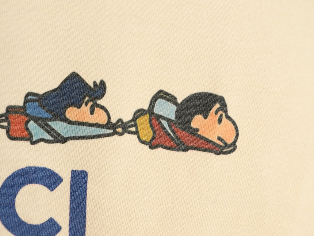 Gucci Cartoon Character Graphic T-Shirt - Pale Yellow