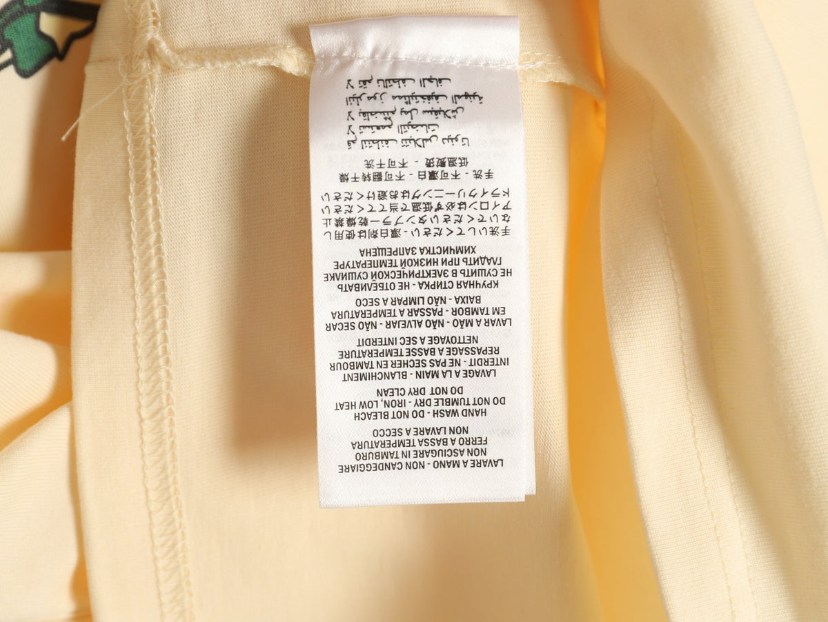 Gucci Cartoon Character Graphic T-Shirt - Pale Yellow