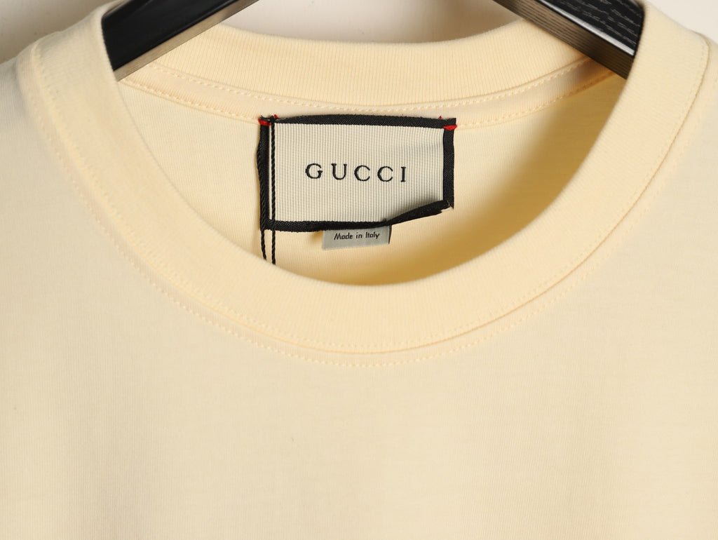 Gucci Cartoon Character Graphic T-Shirt - Pale Yellow