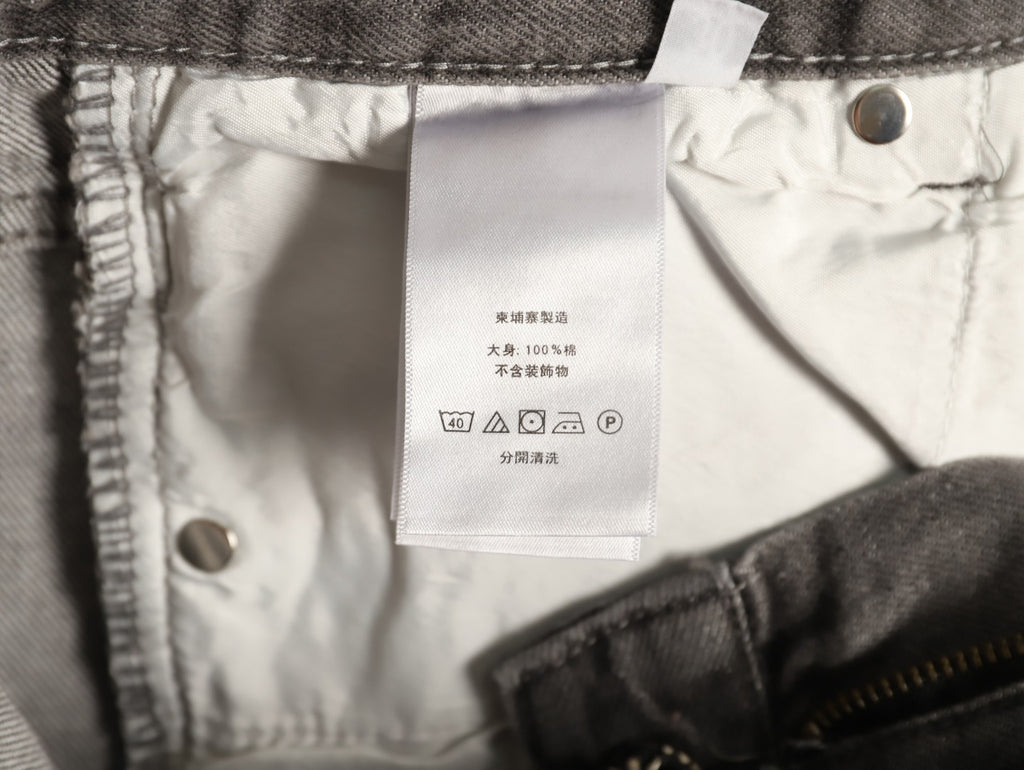 Chrome Hearts Cross-Motif Jeans with Back Lettering - Charcoal