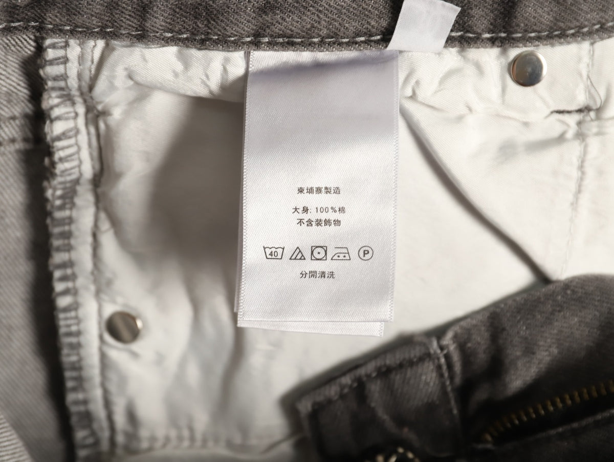 Chrome Hearts Cross-Motif Jeans with Back Lettering - Charcoal