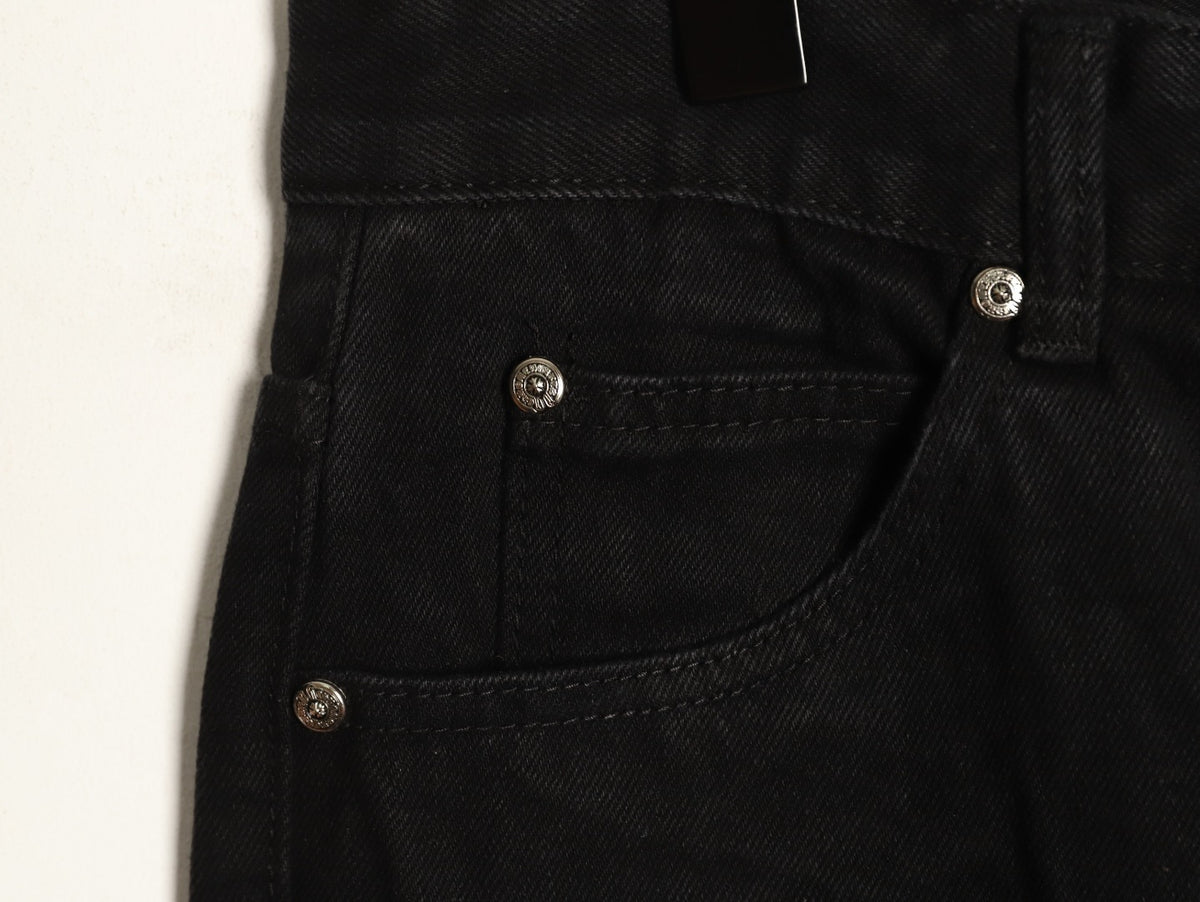 Chrome Hearts Cross-Motif Jeans with Back Lettering - Black/Pink
