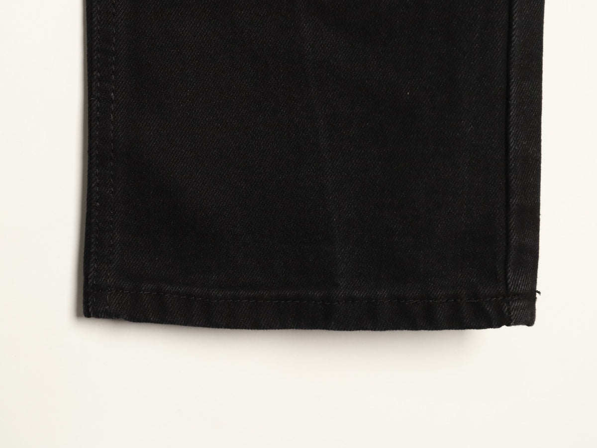 Chrome Hearts Cross-Motif Jeans with Back Lettering - Black/Pink