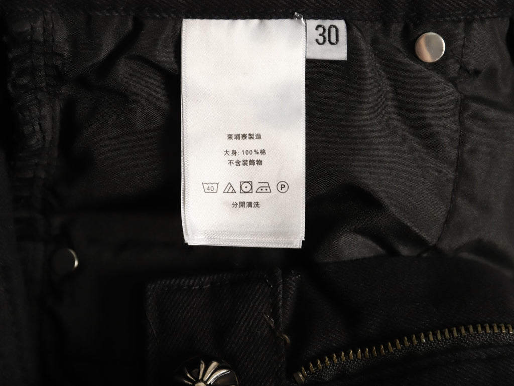Chrome Hearts Cross-Motif Jeans with Back Lettering - Black/Blue