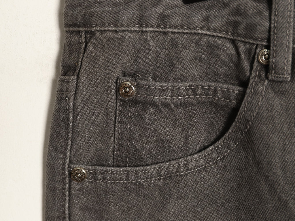 Chrome Hearts Cross-Motif Jeans with Back Lettering - Gray/Blue