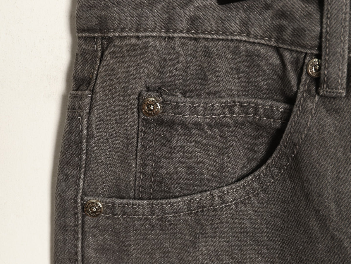 Chrome Hearts Cross-Motif Jeans with Back Lettering - Gray/Blue