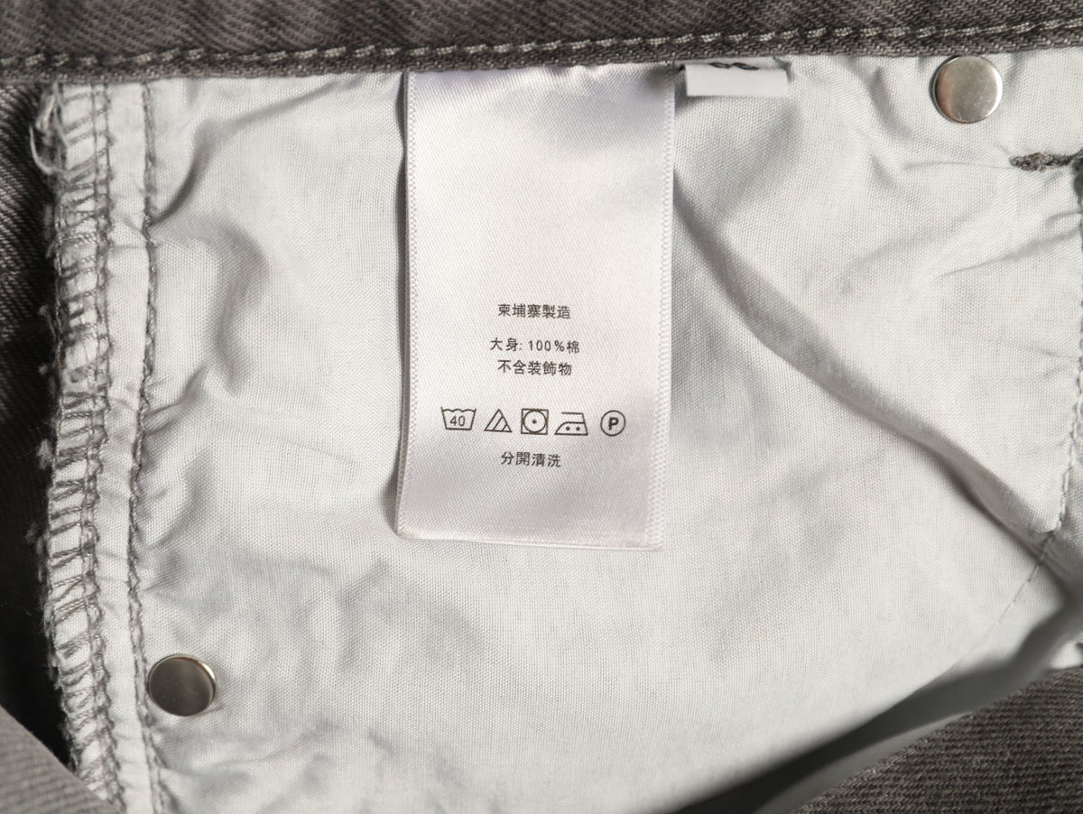 Chrome Hearts Cross-Motif Jeans with Back Lettering - Gray/Blue