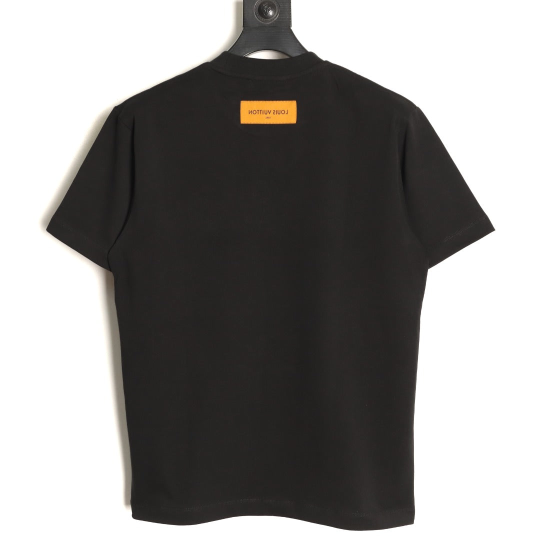 Louis Vuitton Script Lettering Graphic T-Shirt - Black