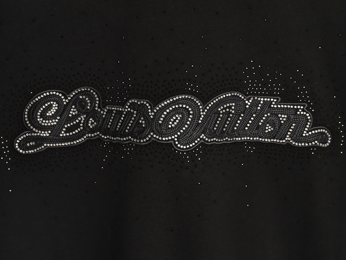 Louis Vuitton Script Lettering Graphic T-Shirt - Black