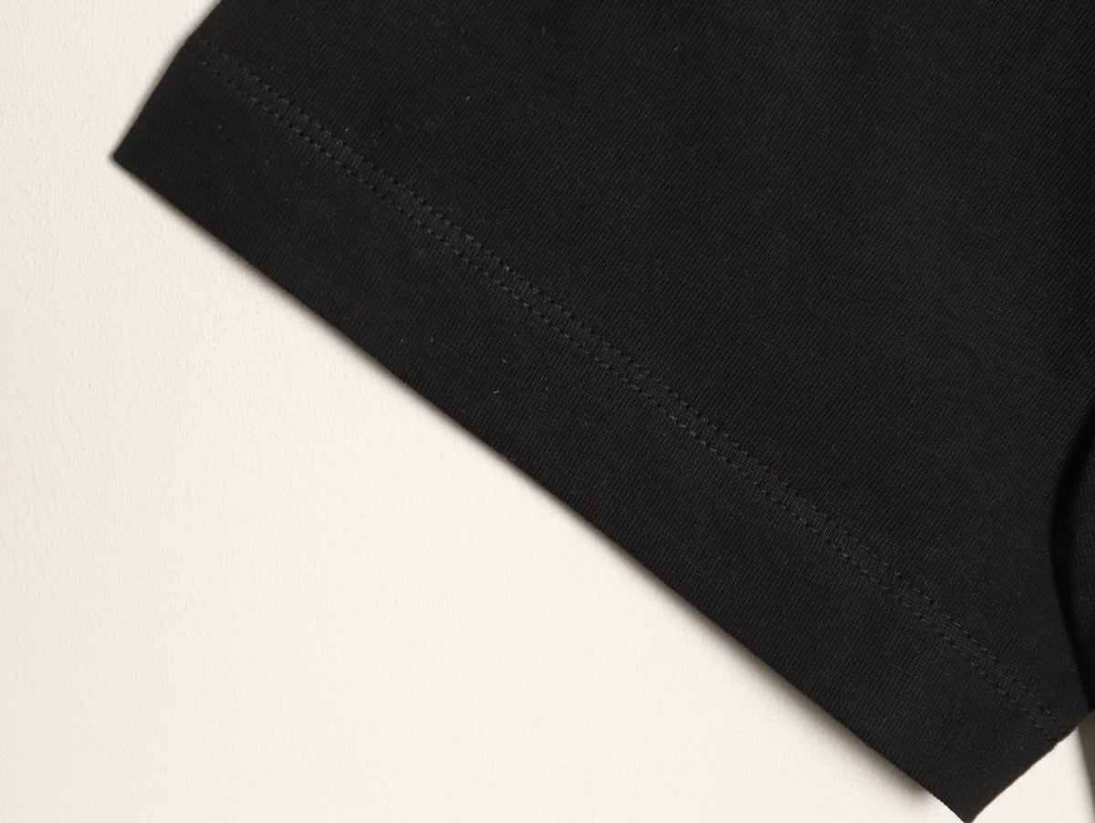 Louis Vuitton Script Lettering Graphic T-Shirt - Black