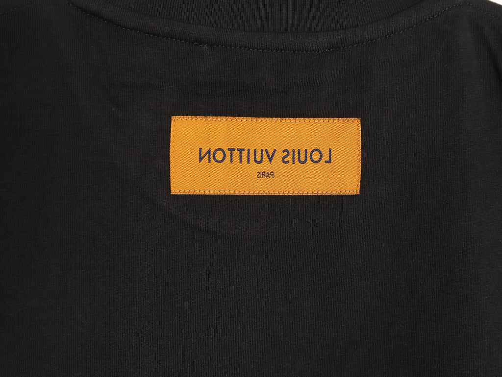 Louis Vuitton Script Lettering Graphic T-Shirt - Black