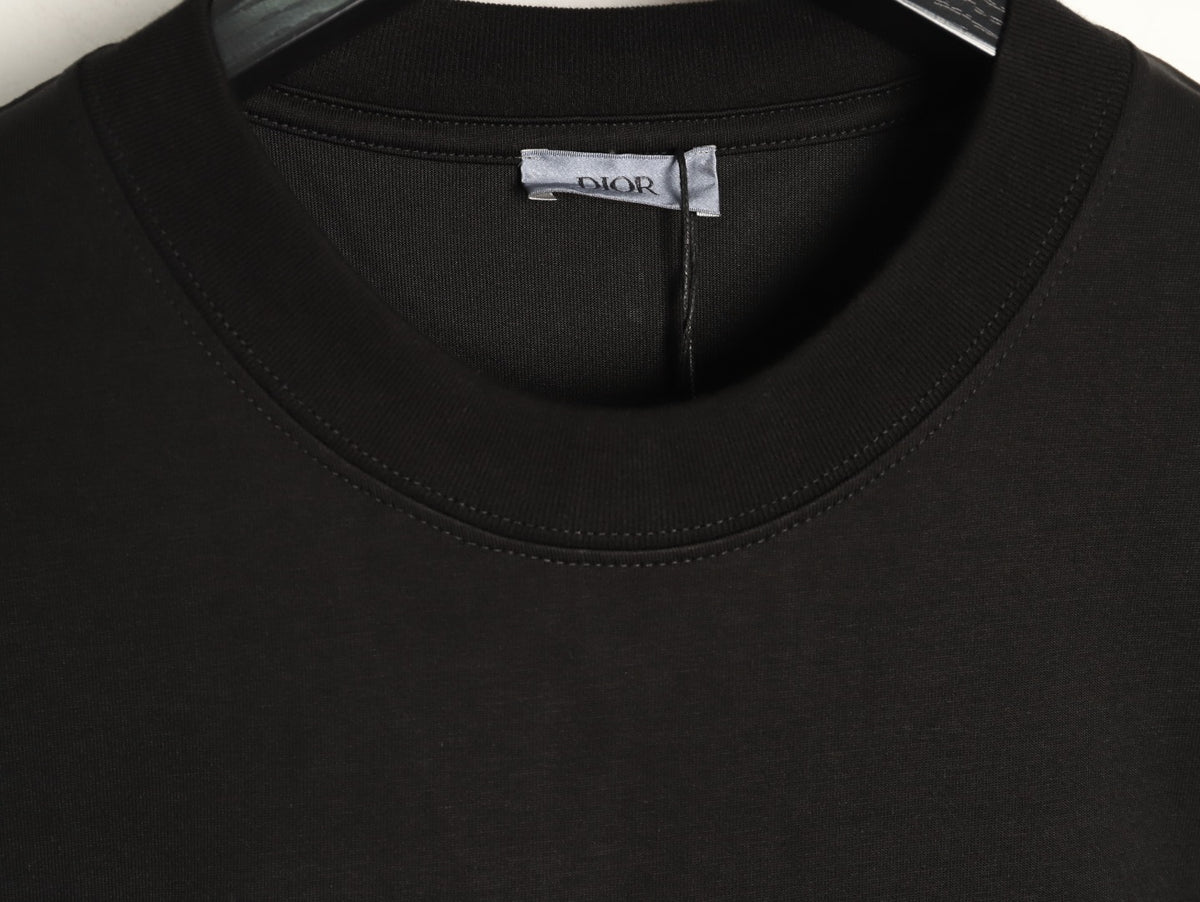 Dior Script Lettering Graphic T-Shirt - Black