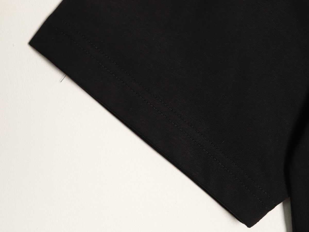 Dior Script Lettering Graphic T-Shirt - Black