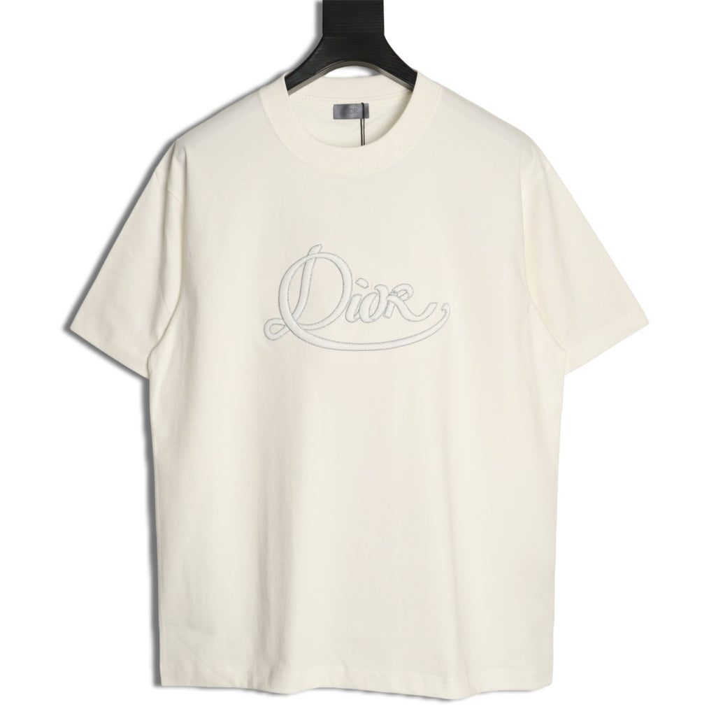 Dior Script Lettering Graphic T-Shirt - Off-White