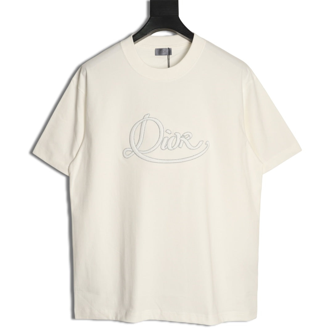 Dior Script Lettering Graphic T-Shirt - Off-White