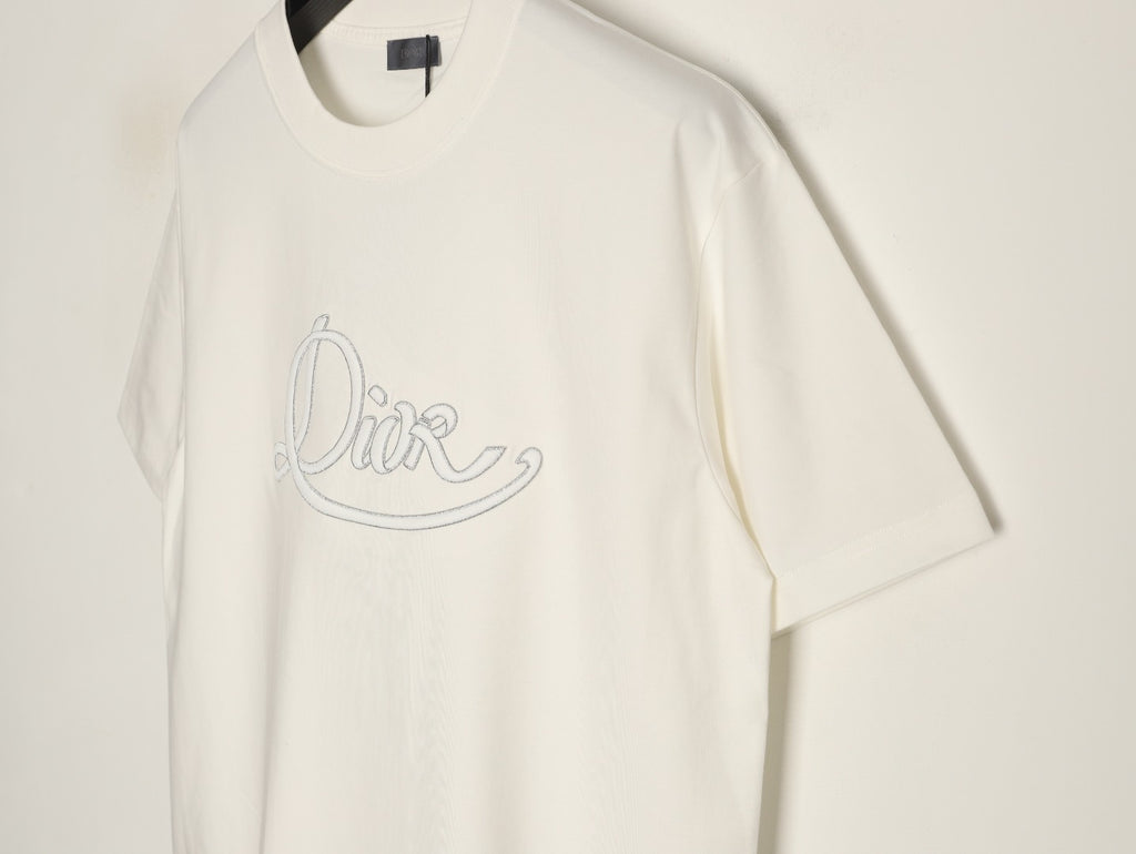Dior Script Lettering Graphic T-Shirt - Off-White