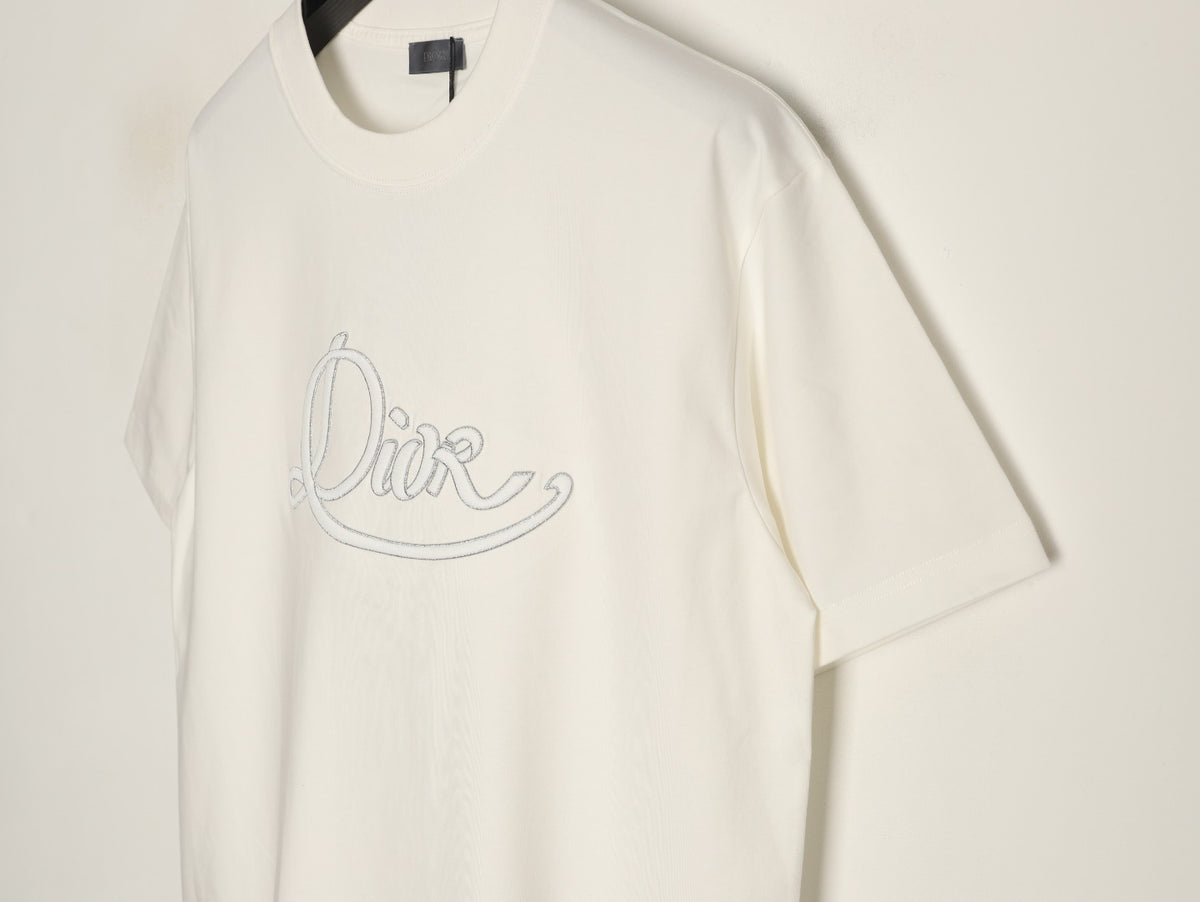 Dior Script Lettering Graphic T-Shirt - Off-White
