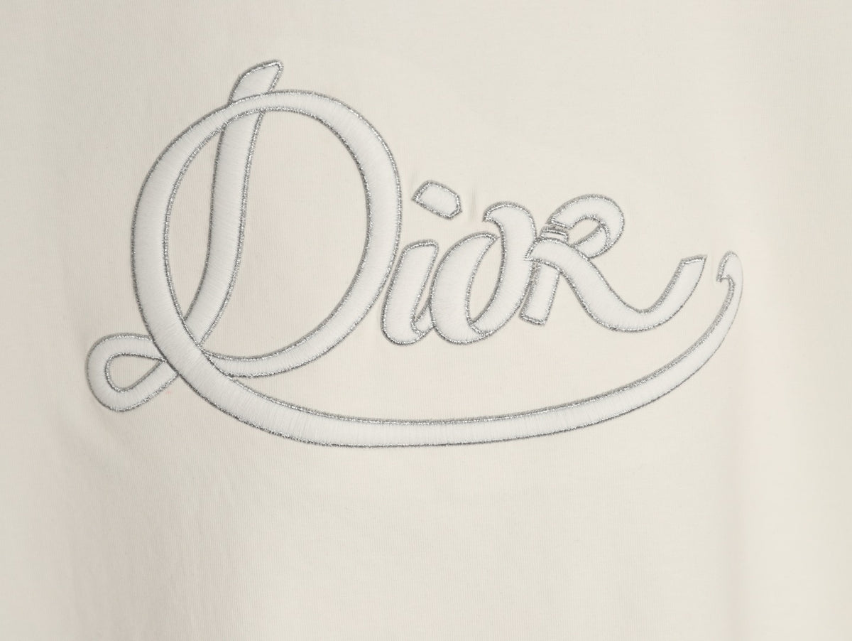 Dior Script Lettering Graphic T-Shirt - Off-White