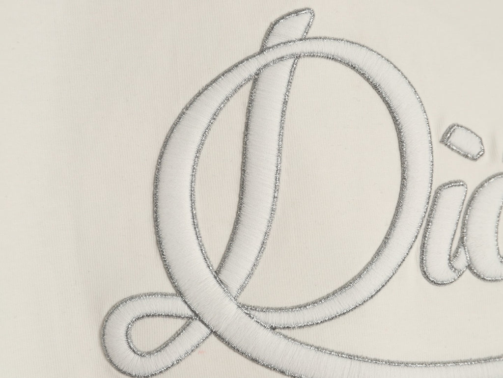 Dior Script Lettering Graphic T-Shirt - Off-White