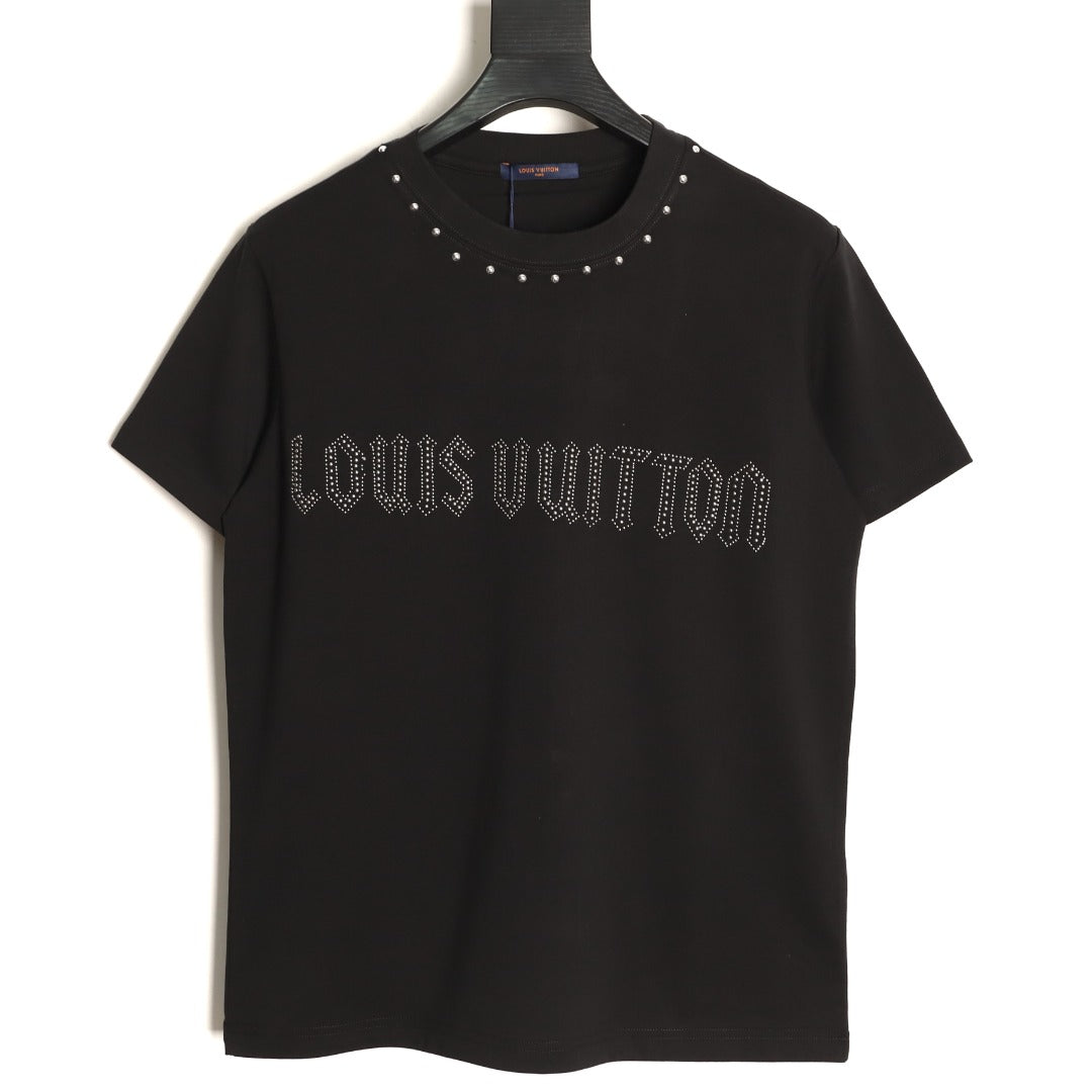 Louis Vuitton Dotted Lettering T-Shirt - Black