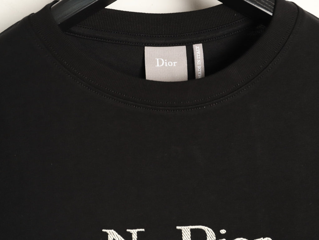 Dior No Dior No Dietrich Text T-Shirt - Black