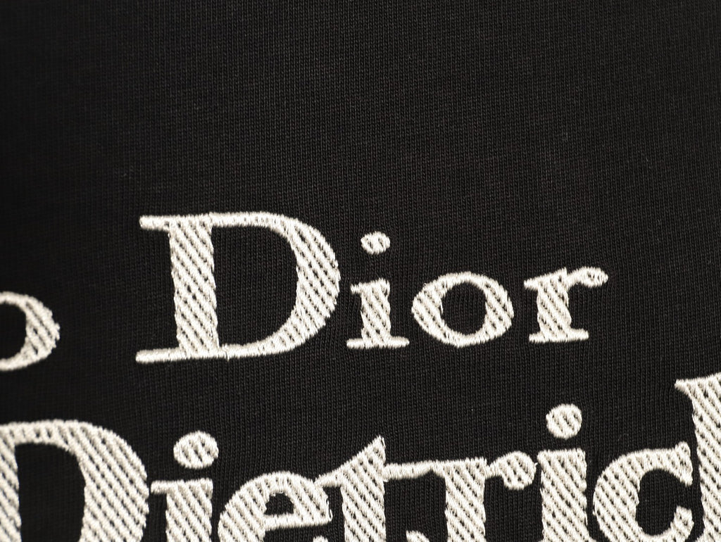 Dior No Dior No Dietrich Text T-Shirt - Black